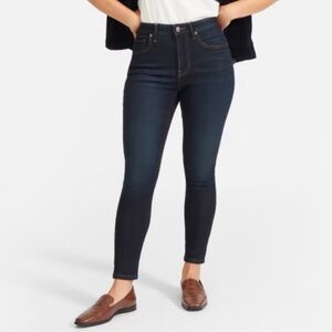 Everlane Curvy High Rise Skinny Jean Crop Jeans Dark Blue Size 29